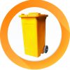 ถังขยะ130ลิตรสีเหลือง