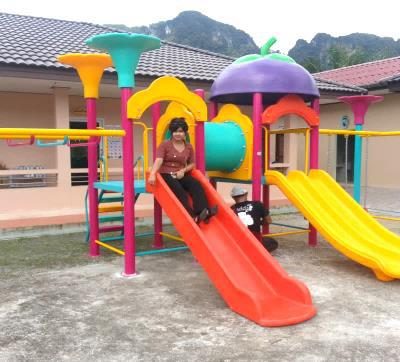 >>FGS0010>> ชุดเครื่องเล่นหอคอยมังคุดปีนป่ายชิงช้า 2 ที่นั่ง ขนาด 250*650*350 ซม.