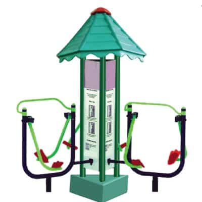 AX-001  เครื่องออกกำลังกาย ท้าวเดินอากาศ 3 สถานี